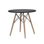 Imagem de Conjunto Mesa Redonda Eiffel 70cm Preta com 4 Cadeiras Saarinen Preta