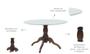 Imagem de Conjunto Mesa Redonda Tampo com Vidro 120cm com 5 Cadeiras em X Prime Wood