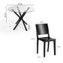 Imagem de Conjunto Mesa Redonda Tubular com 4 Cadeiras Hydra Plus - Preto