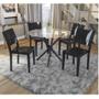 Imagem de Conjunto Mesa Redonda Tubular com 4 Cadeiras Hydra Plus - Preto
