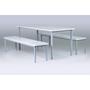 Imagem de Conjunto Mesa Refeitório 8 lugares com banco separado