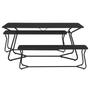 Imagem de Conjunto Mesa Retangular 180cm X 75,5cm com 2 Bancos Varetas Preto