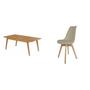 Imagem de Conjunto Mesa Retangular MDF com 6 Cadeiras Saarinen PP