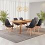 Imagem de Conjunto Mesa Retangular MDF com 6 Cadeiras Saarinen PP