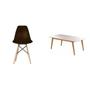 Imagem de Conjunto Mesa Retangular Vidro/MDF com 6 Cadeiras Eames PP