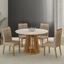 Imagem de Conjunto Mesa Rose com 4 Cadeiras Madeira Maciça Lara