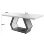 Imagem de Conjunto: Mesa Sala Jantar Alvorada Tampo Madeirado c/ Vidro Canto Reto 180x90cm e 6 Cadeiras Imperatriz Imbuia/Off White - Suede Marrom - Rufato