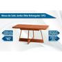 Imagem de Conjunto: Mesa Sala Jantar Átria 1592 Aço c/ Tampo Madeirado 160x90cm e 6 Cadeiras Lux Rose/Freijo/Nogal - Rose/Areia - Caramelo - Carraro