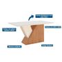 Imagem de Conjunto: Mesa Sala Jantar Epic Tampo Madeirado c/ Vidro 160x90cm e 6 Cadeiras Bella Nature/Linho - Henn