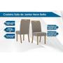 Imagem de Conjunto: Mesa Sala Jantar Epic Tampo Madeirado c/ Vidro 160x90cm e 6 Cadeiras Bella Nature/Linho - Henn