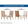 Imagem de Conjunto: Mesa Sala Jantar Lins c/ Tampo Madeirado c/ Vidro Curvo 200x90cm e 6 Cadeiras Anne Nature/Courano/Linho - Henn