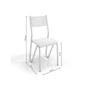 Imagem de Conjunto: Mesa Sala Jantar Loire c/ Tampo Vidro 120cm + 6 Cadeiras Nápoles Cromado/Courano Branco - Kappesberg