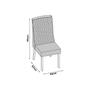 Imagem de Conjunto: Mesa Sala Jantar Zafira Tampo Madeirado c/ Vidro Curvo 200x100cm e 8 Cadeiras Jade Freijo/Off White - Linho Neve - DJ Móveis