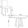 Imagem de Conjunto Mesa Shell com Tampo de Vidro 160x90 cm e 6 Cadeiras Steve Amêndoa G55 - Gran Belo