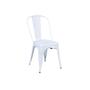 Imagem de Conjunto Mesa Square Redonda Branco Fosco 88cm + 4 Cadeiras Tolix - Branca