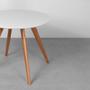 Conjunto Mesa Square Redonda Branco Fosco 88cm com 4 Cadeiras Eiffel Branca - Abra Casa Imagem de Conjunto Mesa Square Redonda Branco Fosco 88cm com 4 Cadeiras Eiffel Branca