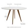 Conjunto Mesa Square Redonda Branco Fosco 88cm com 4 Cadeiras Eiffel Branca - Abra Casa Imagem de Conjunto Mesa Square Redonda Branco Fosco 88cm com 4 Cadeiras Eiffel Branca