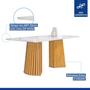 Imagem de Conjunto Mesa Stella Ripada 170cm com 6 Cadeiras Canela Tampo Smart Plus com Vidro