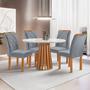 Imagem de Conjunto Mesa Tampo Redondo Plus Vidro Kansas 100cm 4 Cadeiras Arthus