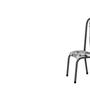 Imagem de Conjunto Mesa Tubular com 4 Cadeiras Atenas Prata Matelado/Ocre