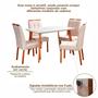 Imagem de Conjunto Mesa Verona Tampo Off White com 4 Cadeiras em Madeira Maciça, Estofada Sophia Authentic