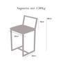 Imagem de Conjunto Mesa Vidro 4 Cadeiras Pequena Estofado Industrial White