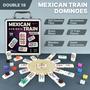 Imagem de Conjunto Mexican Train Dominoes Queensell Double 18 com estojo