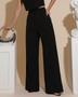 Imagem de Conjunto Miss Misses Cropped e Calça Wide Leg Preto