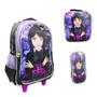 Imagem de Conjunto Mochila Wandinha Lancheira Estojo Girl Roxo -Denlex