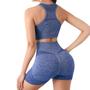 Imagem de Conjunto Modela Corpo Levanta Bumbum Bermuda Short + TOP C/ Bojo Removível TAM U Academia