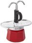 Imagem de Conjunto Moka Bialetti Mini Express Magritte Vermelho - 2 Xícaras e 2 Copos