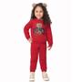 Imagem de Conjunto Moletinho Infantil Menina Love Vermelho Boca Grande