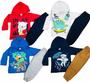 Imagem de Conjunto moletom com touca infantil meninos kit com 2