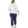 Imagem de Conjunto Moletom Feminino Plus Size Jaqueta Calça Flanelado