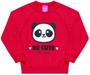 Imagem de Conjunto Moletom Menina Panda Vermelho