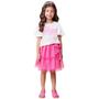 Imagem de Conjunto Momi Blusa e Saia de Tule Rosa com glitter H5711