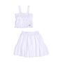 Imagem de Conjunto Momi Cropped e Saia Branco H4847