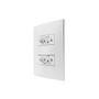 Imagem de Conjunto montado de 2 tomadas com placa 4x2 10A branco Inovapro Alumbra