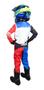Imagem de Conjunto Motocross Amx Infantil Moto Azul/vermelho/branco