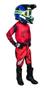 Imagem de Conjunto Motocross Infantil Preto Vermelho + Colete Amx