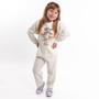 Imagem de Conjunto Off White Infantis Juvenil Calças e Blusas Tecido Plush de Inverno