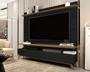 Imagem de Conjunto Painel com Rack 1.8 Vivare Wood Black/Freijó - Giga