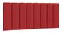 Imagem de Conjunto Painel E Calçadeira Cancun Para Cama Box King 195 cm Suede Vermelho - LM DECOR