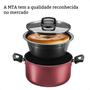 Imagem de Conjunto Panela para Pudim 3 em 1 Revestimento Antiaderente 3,2L Cereja TVT Alça Antitérmica MTA - 8923