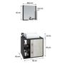 Imagem de Conjunto para Banheiro Gabinete com Cuba Q32 e Espelheira Soft 500  Preto Onix com Snow