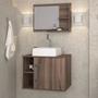 Imagem de Conjunto para Banheiro Gabinete com Cuba Quadrada Q32 e Espelheira Laura 600 Yescasa