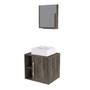 Imagem de Conjunto para Banheiro Gabinete com Cuba Quadrada Q32 e Espelheira Soft 500W