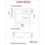 Imagem de Conjunto para Banheiro Gabinete com Cuba Quadrada Q32 e Espelheira Soft 500W