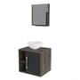 Imagem de Conjunto para Banheiro Gabinete com Cuba Redonda R30 e Espelheira Soft 500W