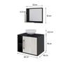 Imagem de Conjunto para Banheiro Gabinete com Cuba Redonda R30 e Espelheira Soft 600  Preto Onix com Snow